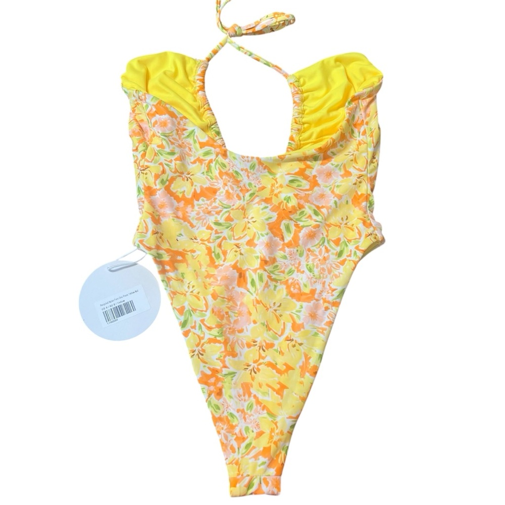 Princess Polly one piece swimsuit Yellow Floral new beach summer pool - Picture 3 of 12